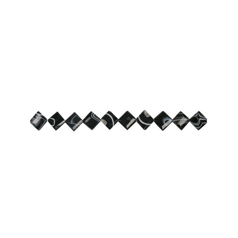 Layered onyx diamond strand fl fac 30x35mm Layered onyx diamond strand fl fac 30x35mm