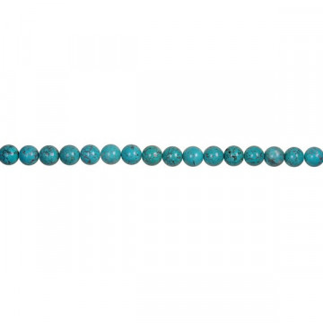 Tibetan turquoise reconst bead strand 16mm
