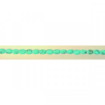 Tibetan turquoise reconst oval strand fl 13x18mm