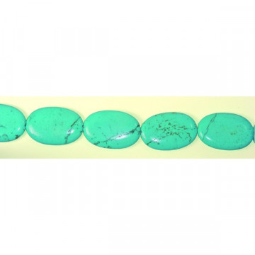 Tibetan turquoise reconst oval strand fl 40x60mm