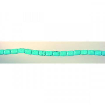 Tibetan turquoise reconst rect strand fl 13x18mm