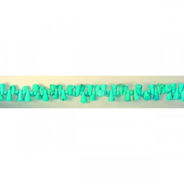 Tibetan turquoise reconst cones 10x15mm