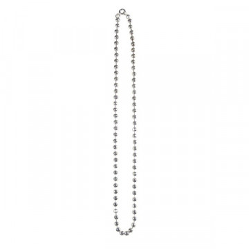 Silver bead chain 4mm faceted - 45cm