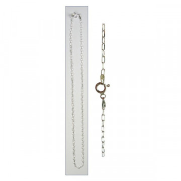 Silver chain 45 cm - Model 17