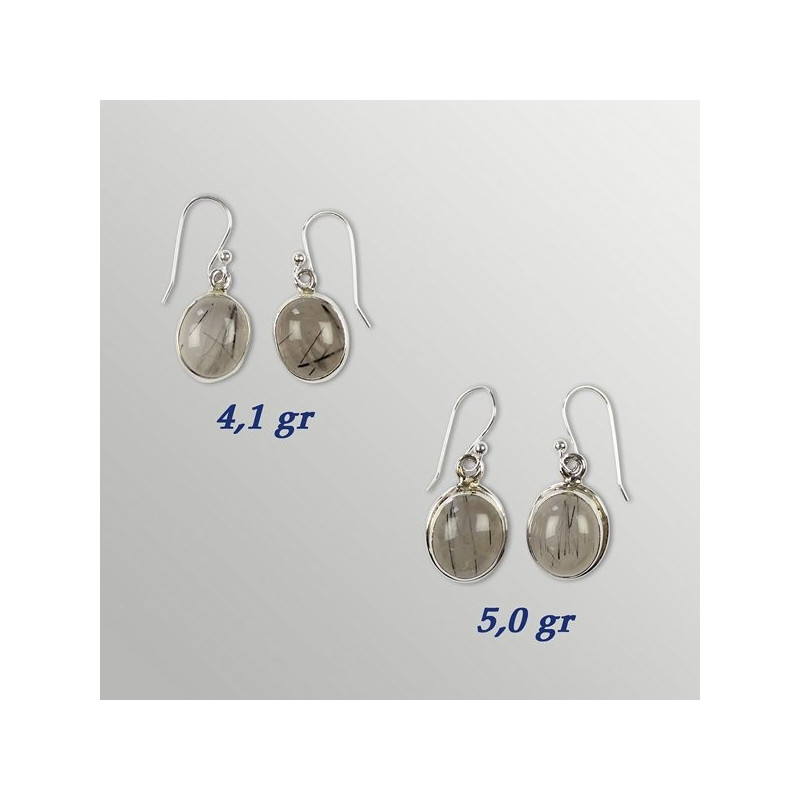 Pendientes Plata. CUARZO TURMALINADO. De 3 a 6gr. (PRECIO POR GRAMO) Pendientes Plata. CUARZO TURMALINADO. De 3 a 6gr. (PRECIO POR GRAMO)