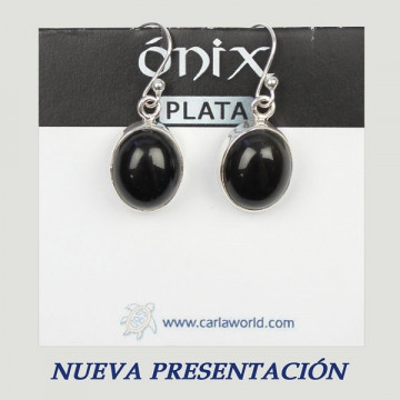Silver earrings. ONYX. 3 to 7gr.