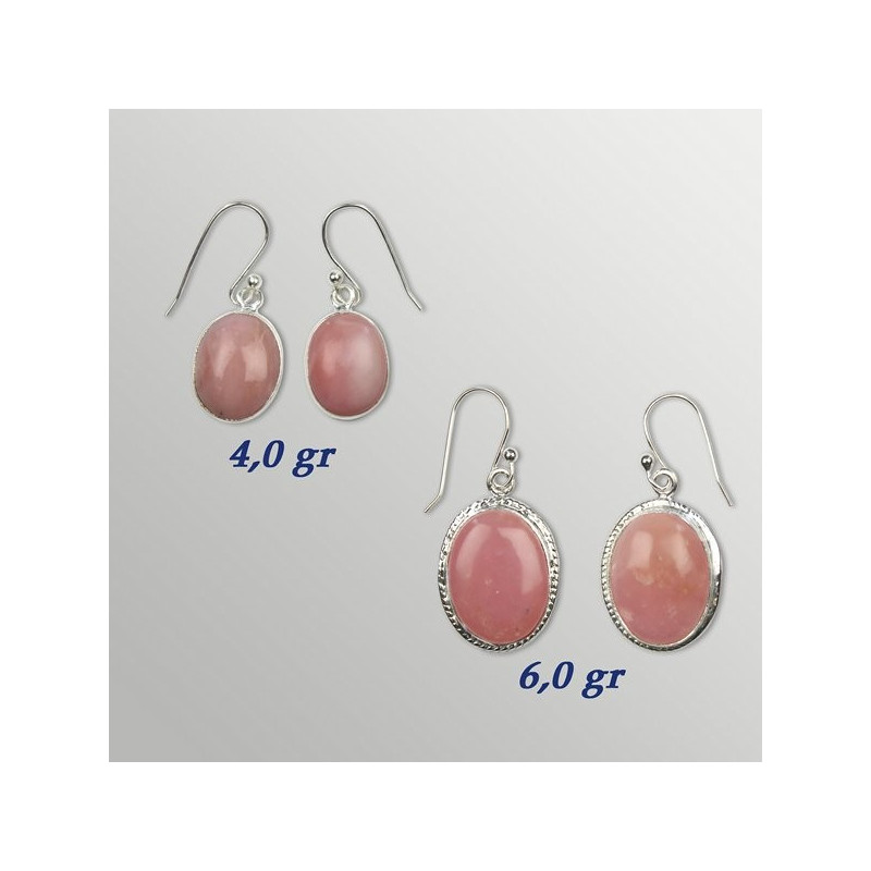 Silver earrings. PINK OPAL. 3 to 7gr. Silver earrings. PINK OPAL. 3 to 7gr.