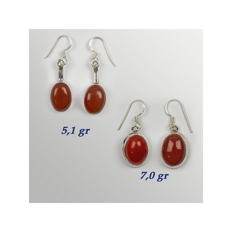 Pendientes Plata. CARNEOLA. 5gr. (PRECIO POR GRAMO) Pendientes Plata. CARNEOLA. 5gr. (PRECIO POR GRAMO)