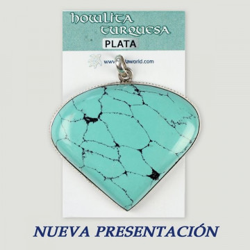 Pingente Prata. HOWLITA TURQUESA. De 9 a 31g