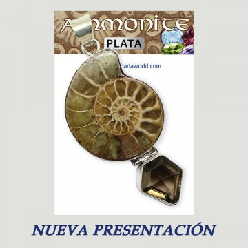 Colgante Plata. AMMONITES con Gemas. De 10 a 26gr.