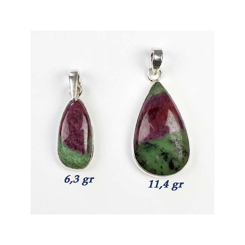 Colgante Plata. ZOISITA CON RUBI. De 6 a 11gr. (PRECIO POR GRAMO) Colgante Plata. ZOISITA CON RUBI. De 6 a 11gr. (PRECIO POR GRAMO)