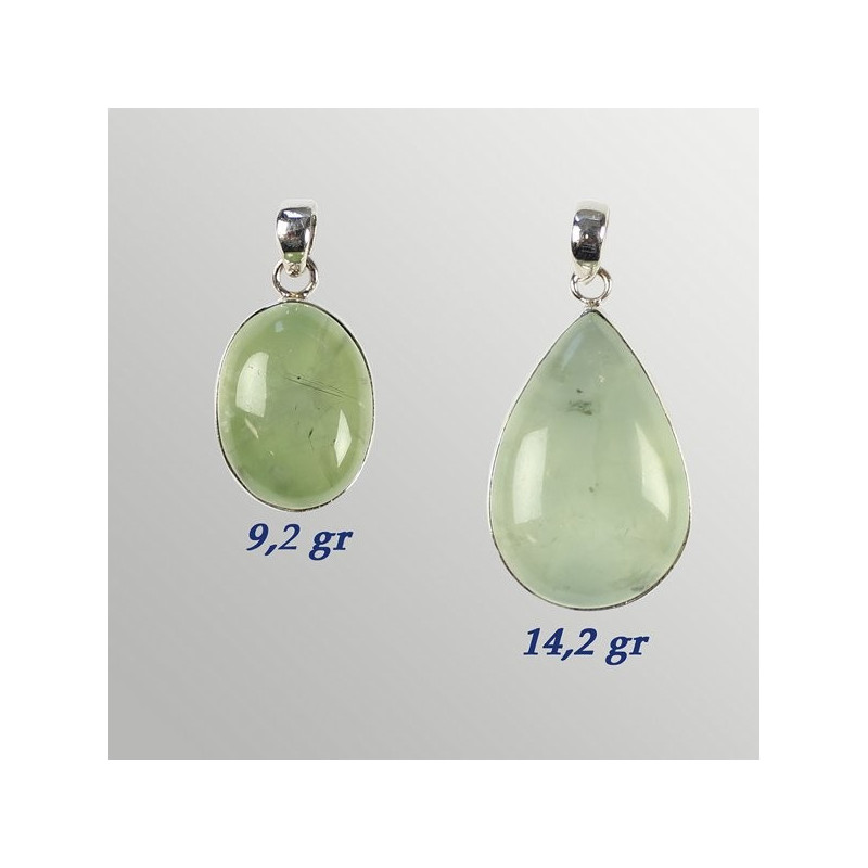 Silver pendant. PREHNITE. 9 to 14gr. Silver pendant. PREHNITE. 9 to 14gr.