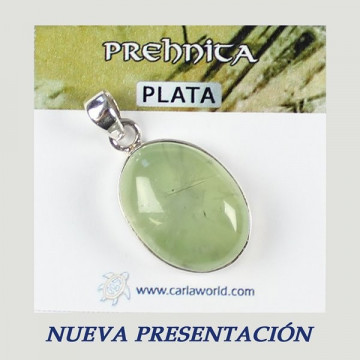 Silver pendant. PREHNITE. 9 to 14gr.