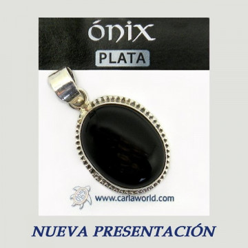 Colgante Plata. ONIX. De 7 a 17gr.