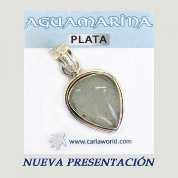 Colgante Plata. AGUAMARINA. De 5 a 18gr.