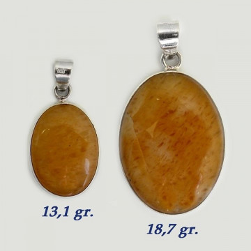 Silver pendant. YELLOW JASPER. 13 to 19gr. 