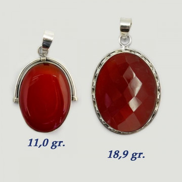 Silver pendant. CARNELIAN. 11 to 19gr.