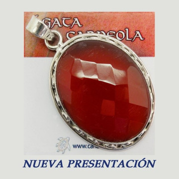 Colgante Plata. CARNEOLA. De 11 a 19gr. (PRECIO POR GRAMO)