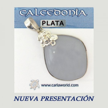 Colgante Plata. CALCEDONIA. De 8 a 20gr.