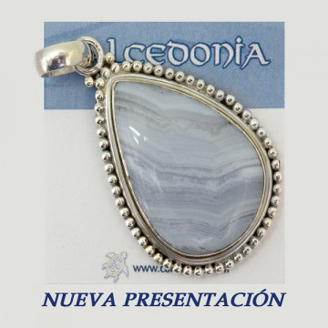 Silver pendant. CHALCEDONY. 8 to 20gr.
