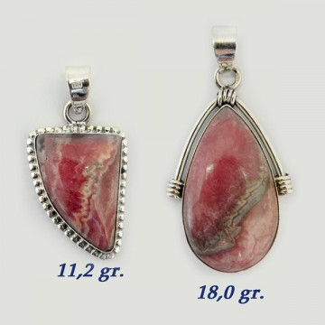 Silver pendant. RHODOCHROSITE. 11 to 18gr.