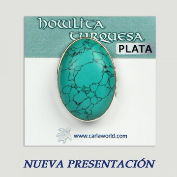 Silver ring. Turquoise Howlite. 7 to 9gr.