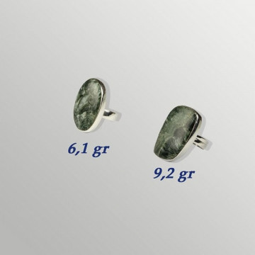 Silver ring. Seraphinite. 6 to 8gr.