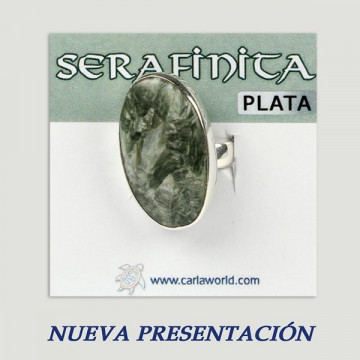 Anillo Plata. Serafinita. De 6 a 8gr.