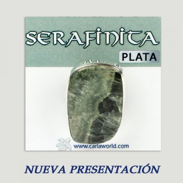 Anillo Plata. Serafinita. De 6 a 8gr.