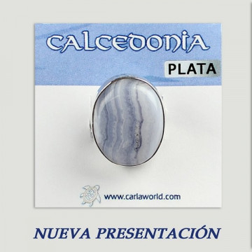 Silver ring. Chalcedony. 6 to 10gr.