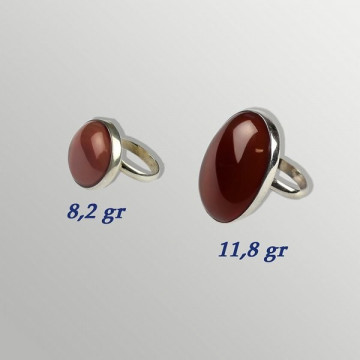 Silver ring. Carnelian. 8 to 12gr.