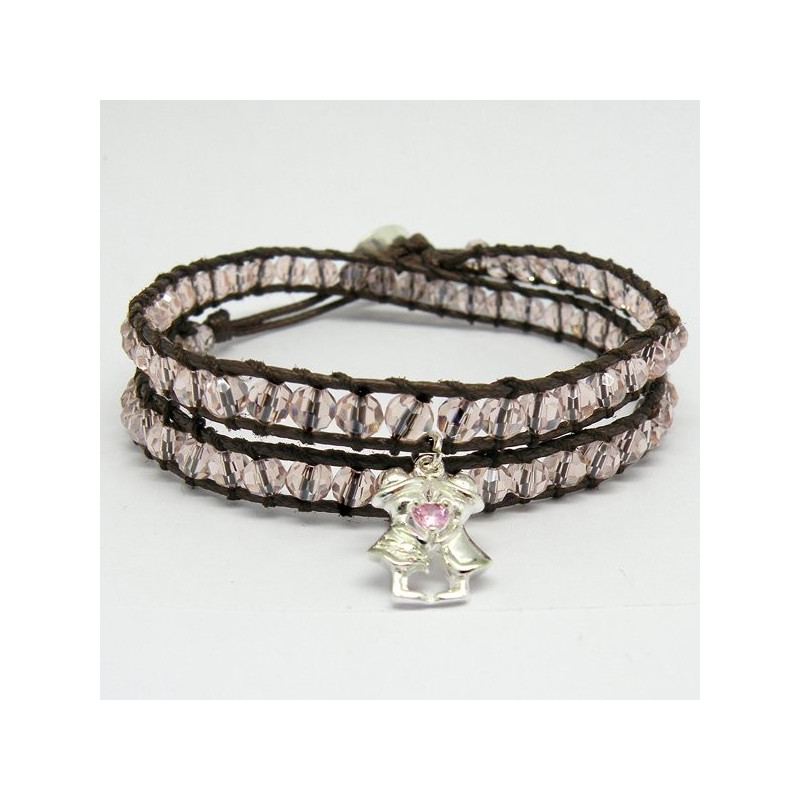 Carved crystal bracelet with pendant and clasp Carved crystal bracelet with pendant and clasp