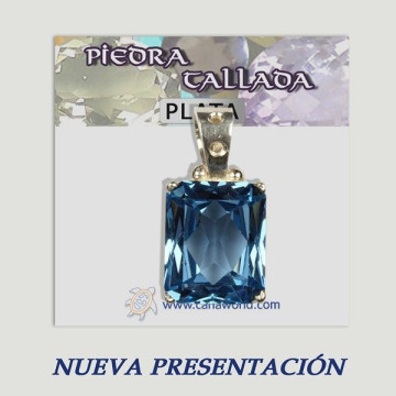 Colgante plata. Gema tallada. De 5 a 48gr. (PRECIO POR GRAMO)