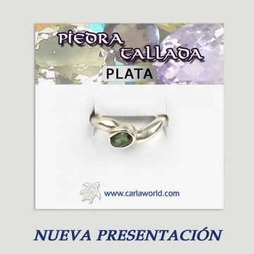 Anillo plata. Gema tallada. De 3 a 17gr (PRECIO POR GRAMO)