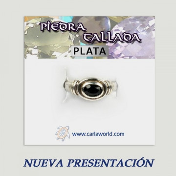 Anillo plata. Gema tallada. De 3 a 17gr (PRECIO POR GRAMO)