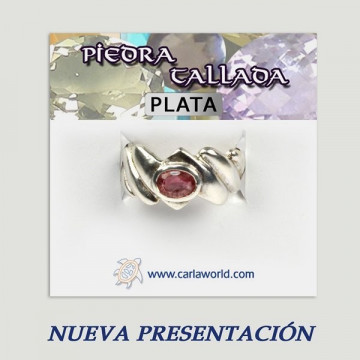 Anillo plata. Gema tallada. De 3 a 17gr (PRECIO POR GRAMO)