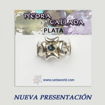 Anillo plata. Gema tallada. De 3 a 17gr (PRECIO POR GRAMO)