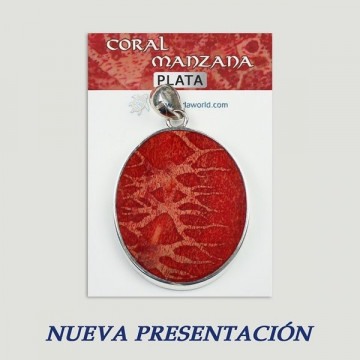 Pingente Prata. Coral Vermelho. De 2 a 20g