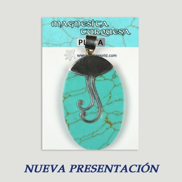 Colgante plata. Magnesita Turquesa. De 6 a 20gr. (PRECIO POR GRAMO)