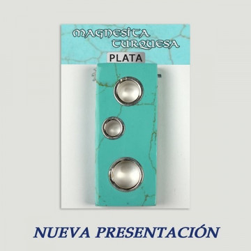 Colgante plata. Magnesita Turquesa. De 6 a 20gr. (PRECIO POR GRAMO)