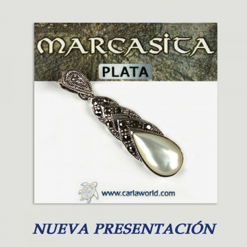 Colgante plata. Marcasita. De 3 a 7gr