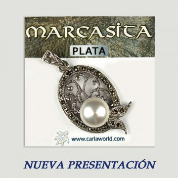 Silver pendant. Marcasite. 3 to 7gr