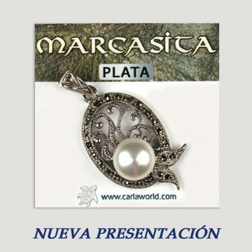 Colgante plata. Marcasita. De 3 a 7gr