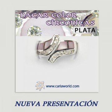 Silver earrings. Nacre with Zirconia. 6 to 10gr