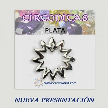 Silver pendant. Zirconia. 3 to 5gr
