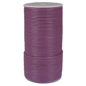 Leather coil, 100m, Lilac, 2mm