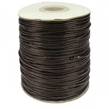 Waxed cotton cord 1,5mm. Dark brown