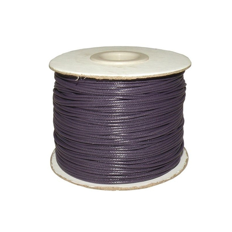 Waxed cotton cord 1mm. Lilac Waxed cotton cord 1mm. Lilac