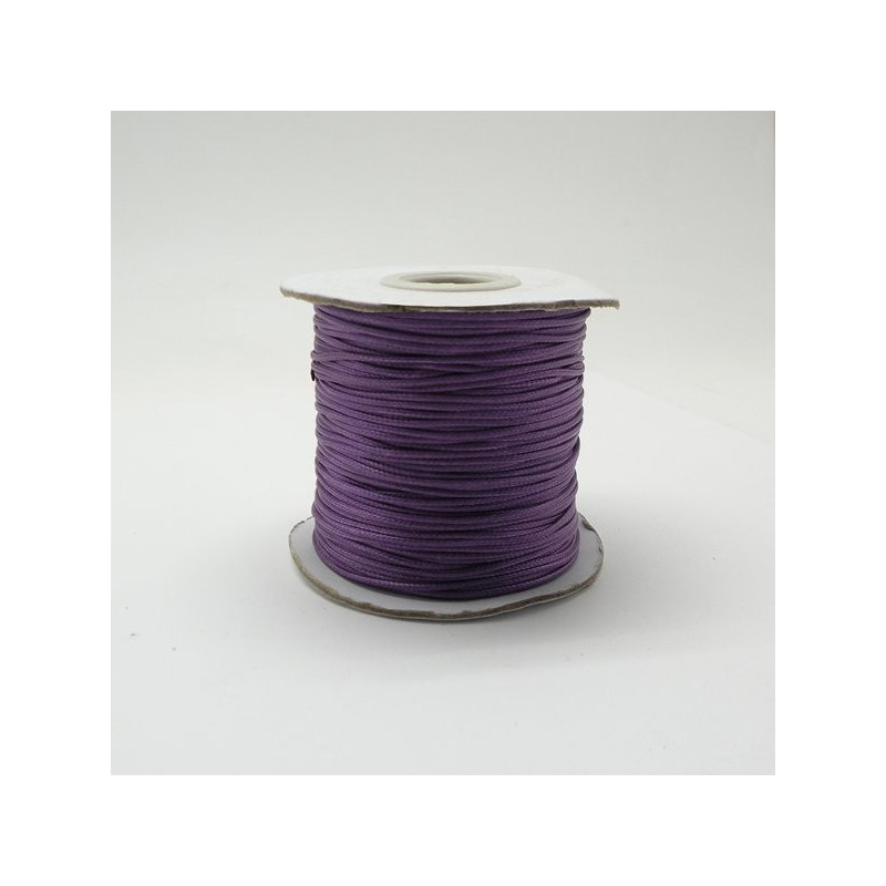Waxed cotton cord 1mm. Purple Waxed cotton cord 1mm. Purple
