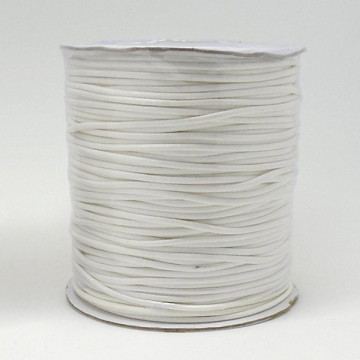 Waxed cotton cord 2mm. White